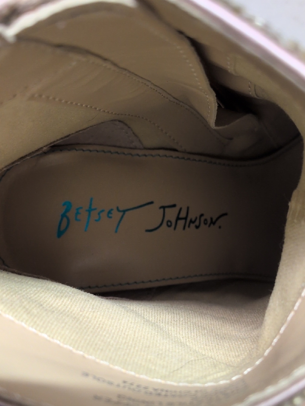 Blue By Betsey Johnson Rhinestone Encrusted Heeled Ankle Booties Size 7.5 - Picture 16 of 16